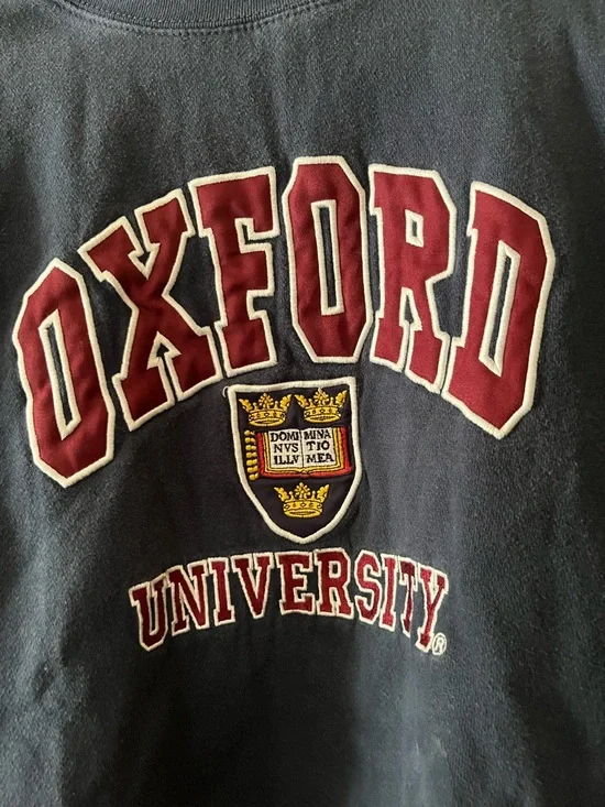 Oxford University Navy Crewneck Sweatshirt men’s size M - Picture 2 of 3